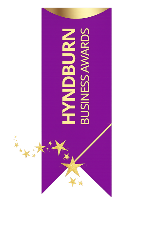 Hyndburn Business Awards ribbon awarded to The Tipsy Cows